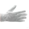 RĘKAWICZKI ANTYSTATYCZNE MATERIAŁOWE POLIESTER BIAŁE Z KROPKOWANĄ WARSTWĄ ANTYPOŚLIZGOWĄ NA DŁONI - ROZMIAR S