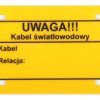 Tabliczka informacyjna dla przewodów światłowodowych