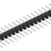 Pin header, 20 pole, pitch 2.54 mm, straight, black, 10050361