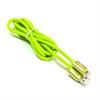 Przyłącze USB 2.0 A wtyk - iPhone LIGHT 1,5m silikonowe zielone