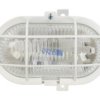 Oprawa Kanałowa Oval 1X60w E27 Iikl. 230V Ip44 Z Siatką Z Tworzywa, Biała...