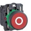 Pushbutton, unlit, groping, 1 Form B (N/C), waistband round, red, front ring black, mounting Ø 22 mm, XB5AA4322