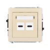 Deco Mechanizm Ładowarki Usb Podwójnej 2Xusb C, 20W Max., Beżowy 1Dcusb-7