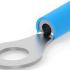 Insulated ring cable lug, 1.0-2.6 mm², AWG 16 to 14, 6.35 mm, M6, blue, 130126