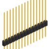 Pin header, 15 pole, pitch 1.27 mm, straight, black, 10059581