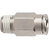 Push-in fitting, L 33 mm, 16 bar, brass, nickel-plated, for hose, 108893