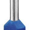 Insulated twin wire end ferrule, 2.5 mm², 24.5 mm/16 mm long, DIN 46228-4, blue, 1200281