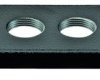 Mounting cover, size 24 HPR, die-cast aluminum, 4 x M25, straight, screw locking, IP69/IPX9K/IP68/IP65, 19400249902