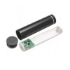 OBUDOWA POWER BANK NA 1x AKUMULATOR 18650 USB 5V 1A OKRĄGŁA CZARNA