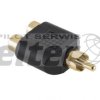 Wtyk cinch/RCA - 2x gniazdo cinch/RCA złocone