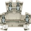 Multi level terminal block, screw connection, 0.5-4.0 mm², 24 A, 6 kV, dark beige, 1041100000