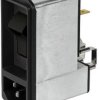 IEC inlet filter C14, 50 to 60 Hz, 10 A, 250 VAC, faston plug 6.3 mm, DF12.1250.7110.1