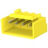 Pin header, 4 pole, pitch 3.96 mm, straight, yellow, 1744484-4
