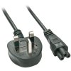 Lindy 30409 2m UK 3 Pin to C5 Mains Cable, lead free