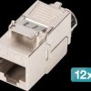 DN-93816-12 Keystone module, Cat.8.1, shielded, 12 pieces