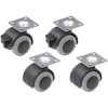 Metafranc WU0804300 Twin Wheel Caster 40mm 20kg Capacity 4pieces