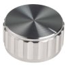 Pokrętło potencjometru oś: 6.4mm średnica: 30mm Okrągłe Aluminium Srebrny RS PRO