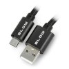 Przewód microUSB B - A w materiałowym oplocie Blow - 1,5m