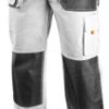 Spodnie robocze z bawełny 35 i poliestru 65 267g/m2 wzmocnienia z tkaniny Oxford na kolanach białe rozmiar XXL/58 81-120-XXL
