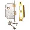 UNION Y2277-PL-2.50 2277 3 Lever Mortice Sashlock Polished Brass 65mm 2.5in Visi