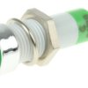 Lampka kontrolna do montażu panelowego 24 → 28V, zielona 8mm LED Chrom Signal Construct