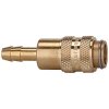 Quick-release coupling, L 46.5 mm, 35 bar, brass, for hose, 107497