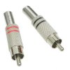 Wtyk RCA CHINCH komplet czarne czerwone (2szt)