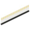 Pin header, 32 pole, pitch 2.54 mm, straight, black, SL 11 214 32 S