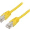 Patch cord F/UTP, Cat 5e, RJ45 wtyk z obu stron, linka, CCA, 0,5m PP22-0.5M/Y