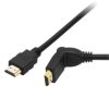 Przyłącze HDMI-HDMI BLACK kątowe 3m skręcane