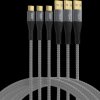 USB-AC-00008 USB-A to USB-C cable set 60W QC 3A 3x2m grey gold contacts texti