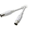 SpeaKa Professional SP-7869956 Antenna Cable 1.50m White 90dB Ferrite Core
