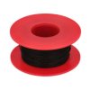 Przewód; montażowy; Kynar 50m; 1 żyła; drut; Cu; srebrzony; 0,25mm; czarny; PVDF; kynar; max +135°C; 300V; szpula 50m; Weiyang;