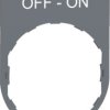 Label holder, printed with “OFF-ON”, for Harmony XB4/XB5, ZBYP2367C0