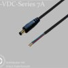 075908 DC cable with ferrules, 1500 mm, 2,1 mm, 24 V DC, 7 A