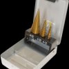 206128 Three-piece HSS step drill bit set