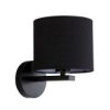 Kinkiet Sypialniany Cecina Z Klasycznym Czarnym Kloszem Lp-114/1W Bk Light...