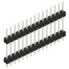 Pin header, 15 pole, pitch 2.54 mm, straight, black, SL514715Z