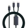 Kabel Do Ładowania Roline Usb Typu C, C - 2X C, M/M, Maks. 100 W, Czarny, 1,85 M