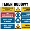 ZNAK - OI019 Teren budowy, Prace budowlane, jeżeli wchodzisz na teren budowy z dziećmi ostrzeż je przed niebezpie 100 x 75 cm FN