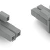 Socket, 2 pole, push-in, 1.5 mm², gray, 890-242/060-000