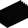 Extruded heatsink, (L x W x H) 100 x 50 x 40 mm, 3.6 to 1.25 K/W, black anodized, 10020070