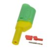 25.502.0 wtyk bananowy bezpieczny / gniazdo bananowe 4mm, 1000V / 32A, żółto-zielony