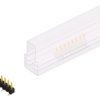 Pin header, 8 pole, pitch 2.54 mm, angled, black, SL10SMD0408SSM