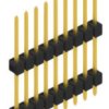 Pin header, 9 pole, pitch 2.54 mm, straight, black, 10051146