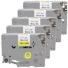 Taśma 5X Tze-631 Do Drukarki Brother 12Mm 8M Żółta Taśma Czarny Nadruk /5Szt./