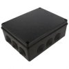 Skrzynka hermetyczna IP65 Puszka instalacyjna 240x190x90mm czarna z dławikami PG29 S-BOX 506c