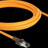 80410 LED patch cable, Cat.6a, S/FTP, USB Type-C, orange, 3m