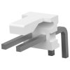 Pin header, 2 pole, pitch 3.96 mm, angled, natural, 3-644754-2