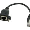 Panel Mount Ethernet - RJ45 Male to RJ45 Female